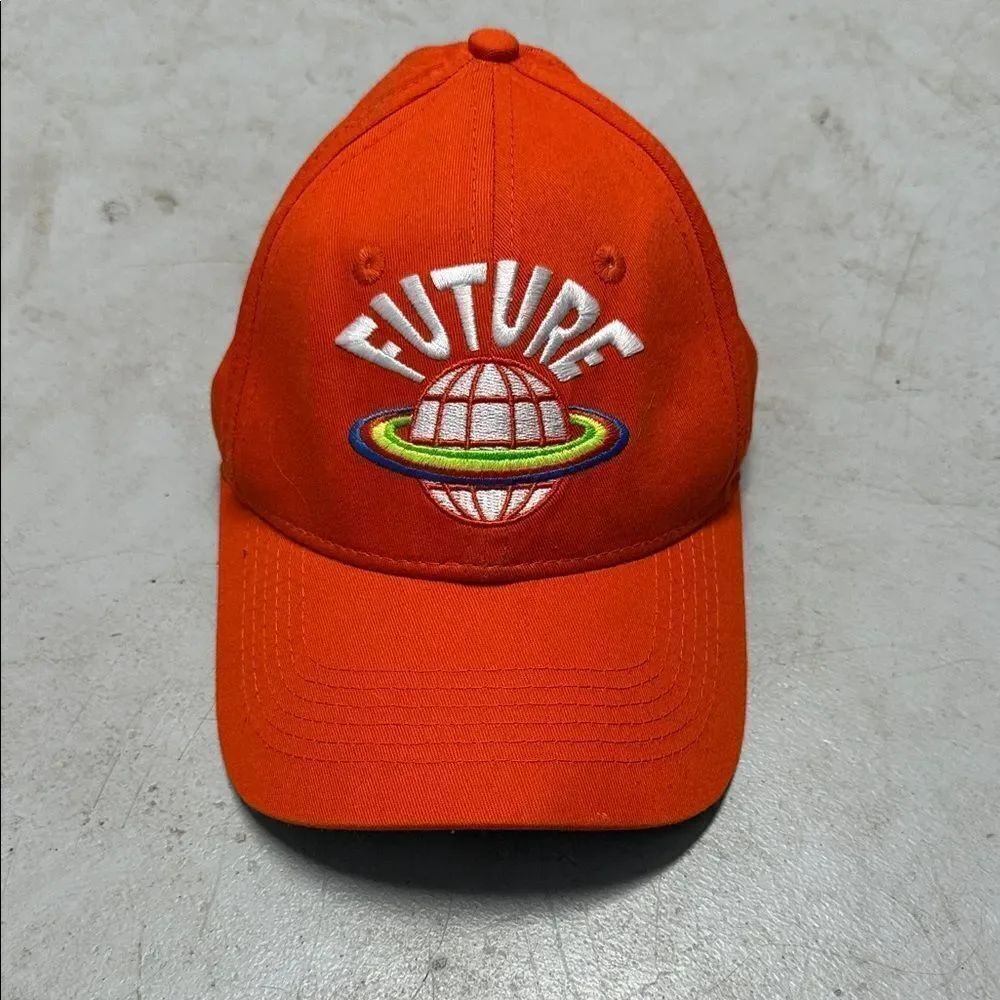 Orange 'Future' Embroidered Cap Planet - BRAND NEW - Cotton Hat - NWT